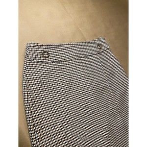 H & M Brown Plaid Grommet Straight Skirt Womens Size 2